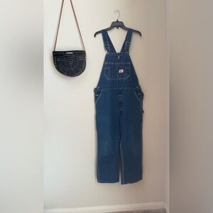 Vintage Made in USA Round House Denim Overalls 40x29